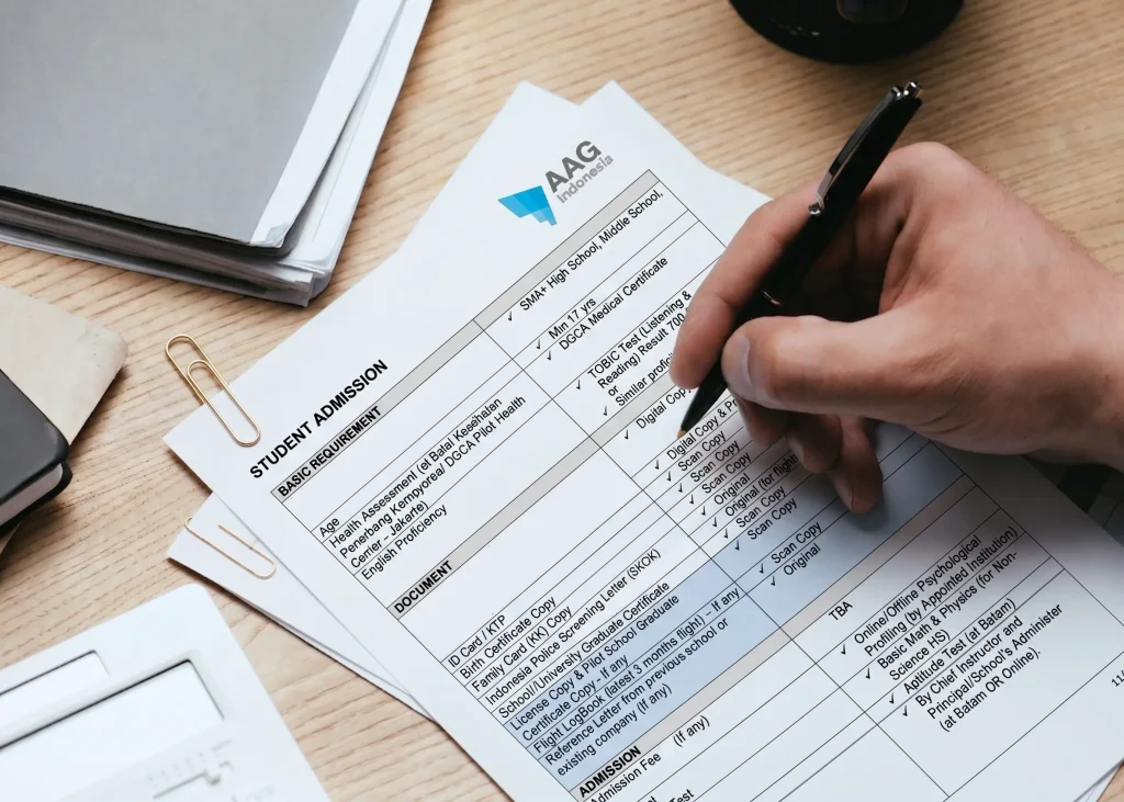 Filling AAG admission form