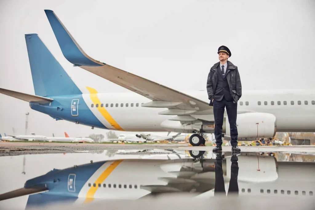 Portrait of happy confident caucasian airplane cre 2026 03 08 23 50 31 utc